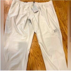 Under Armour mens grey track pant recovery fabric zippered leg drawstring 4XL